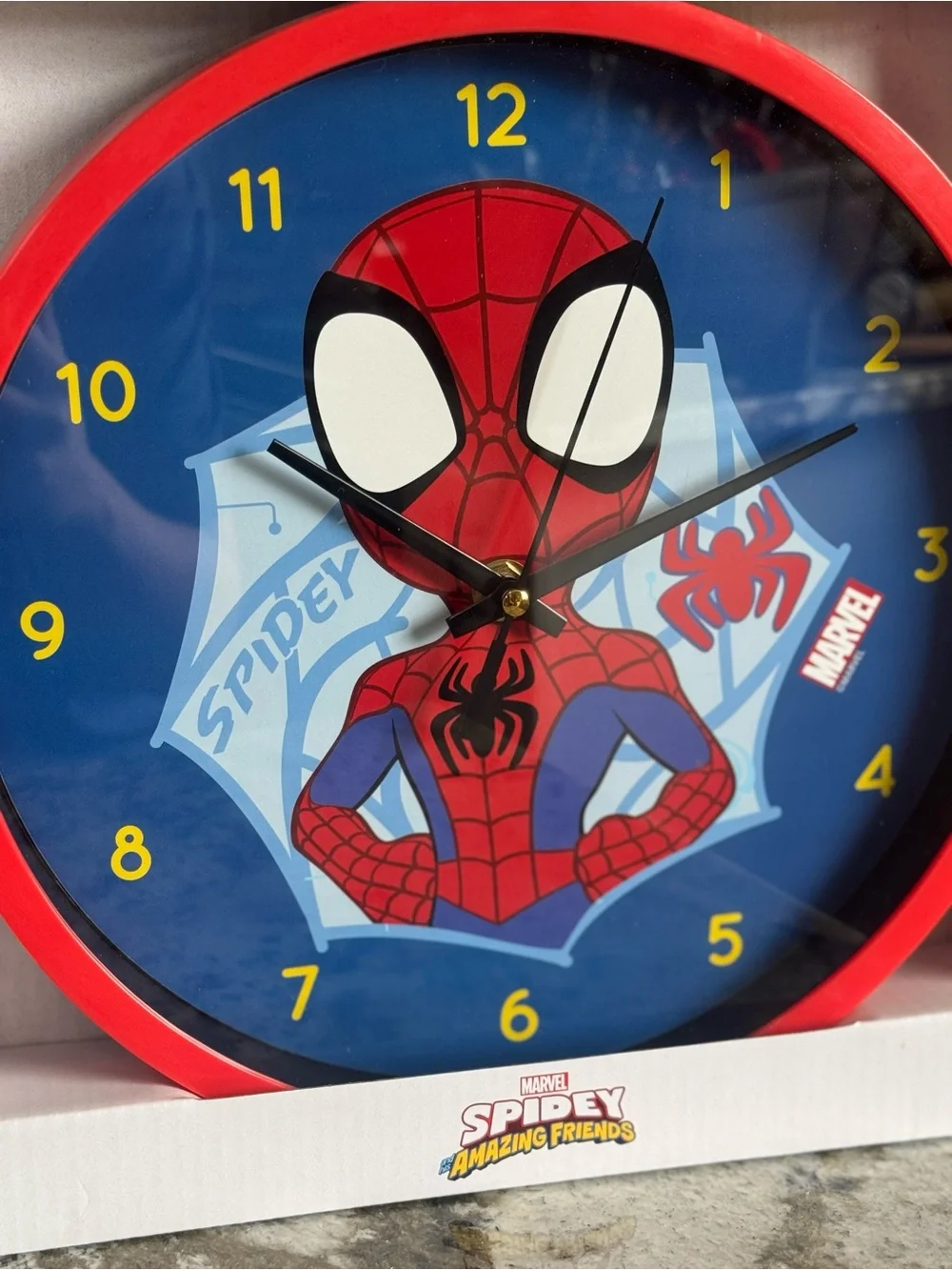 Marvel Spidey & Friends Decorative Wall Clock - Red, Blue, Yellow